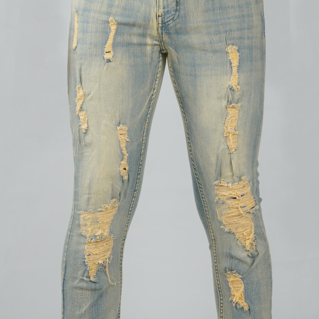 RIB& REPAIRED JEANS (DENIM)