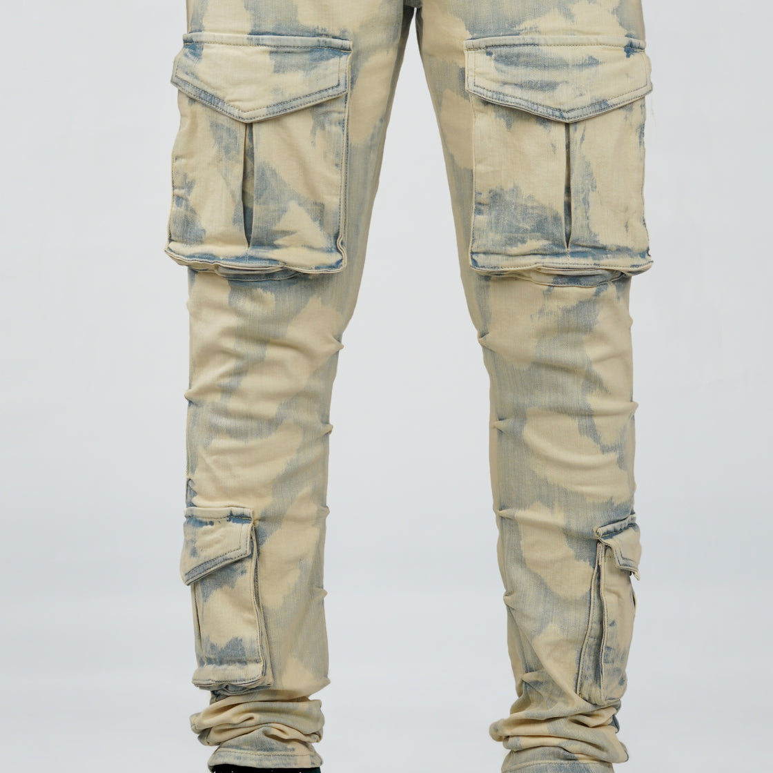 MENS PINCHED SEAM MULTI CARGO JEANS