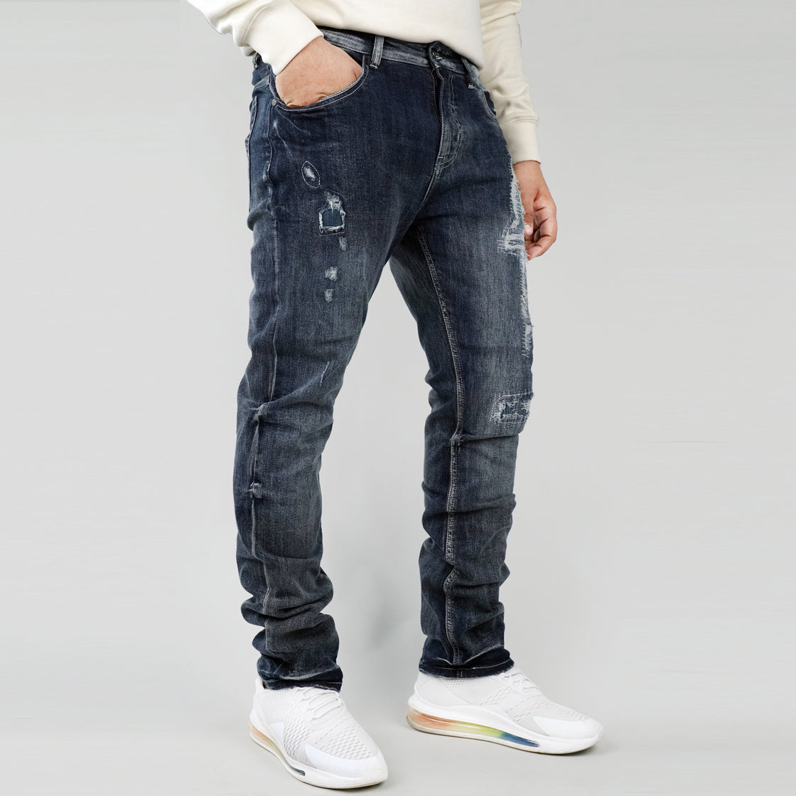 MENS RIP & REPAIRED JEANS