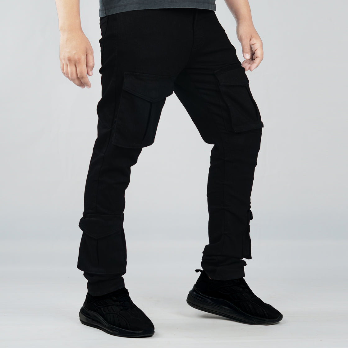 MENS PINCHED SEAM MULTI CARGO JEANS