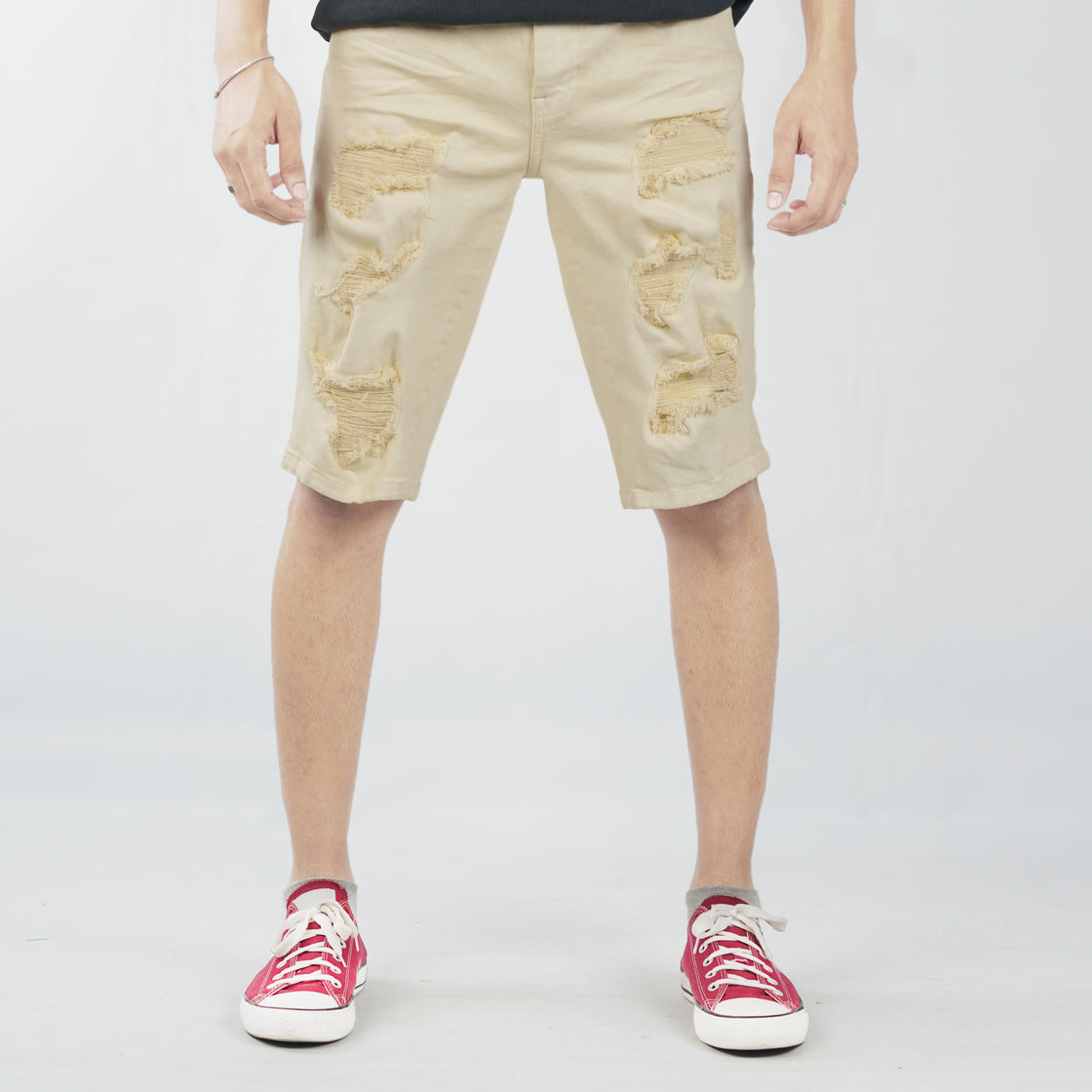 MENS RIP & REPAIRED SHORTS (TWILL)