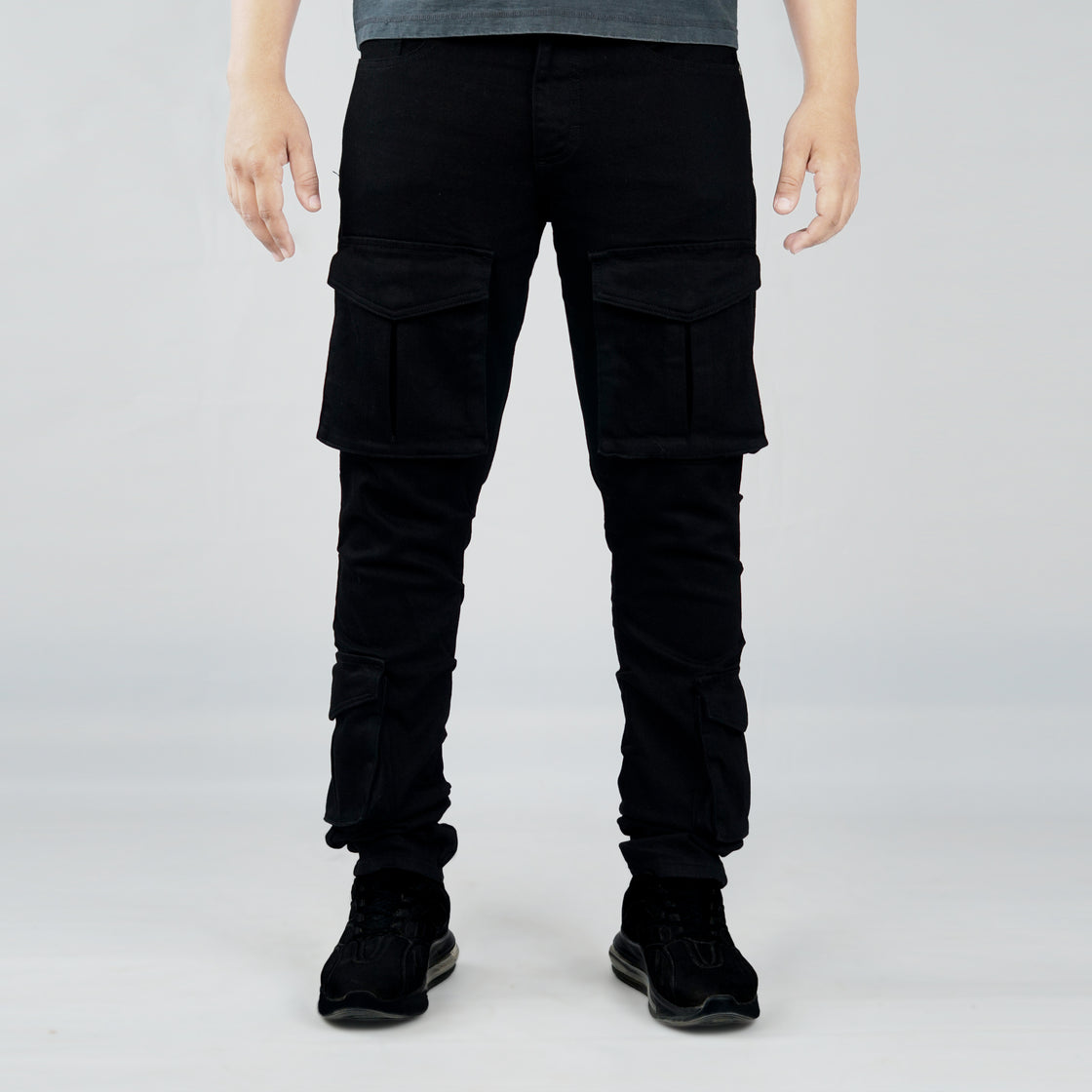 MENS PINCHED SEAM MULTI CARGO JEANS