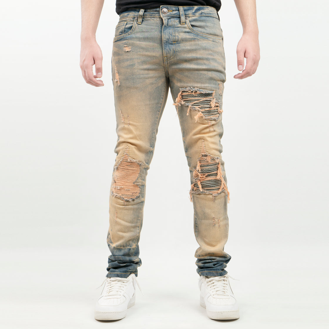 MEN’S RIP & REPAIR PANTS OT25305 (DENIM)