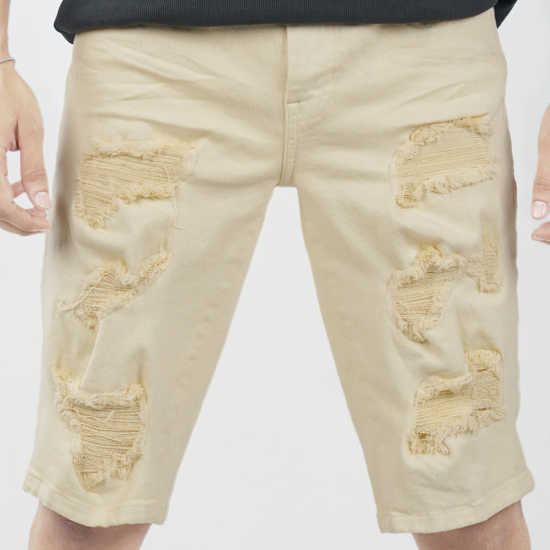 MENS RIP & REPAIRED SHORTS (TWILL)