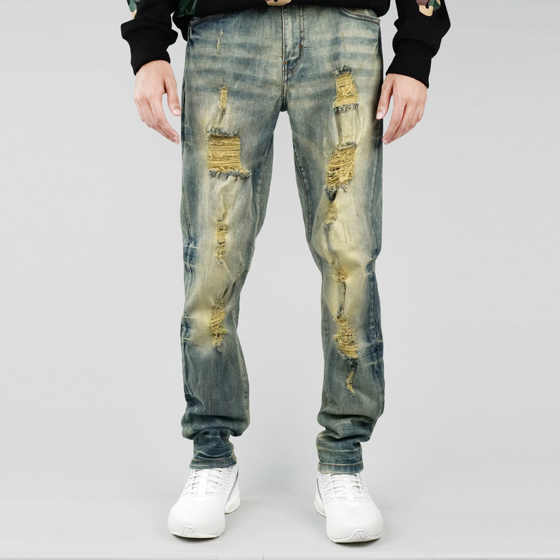 MENS RIP & REPAIRED JEANS