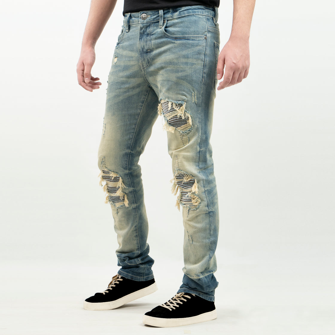 MEN’S RIP & REPAIR PANTS OT25305 (DENIM)