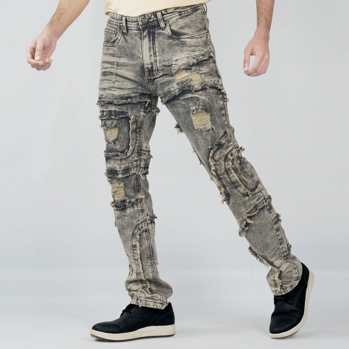 MEN'S RIP & REPAIRED PATCH PANTS