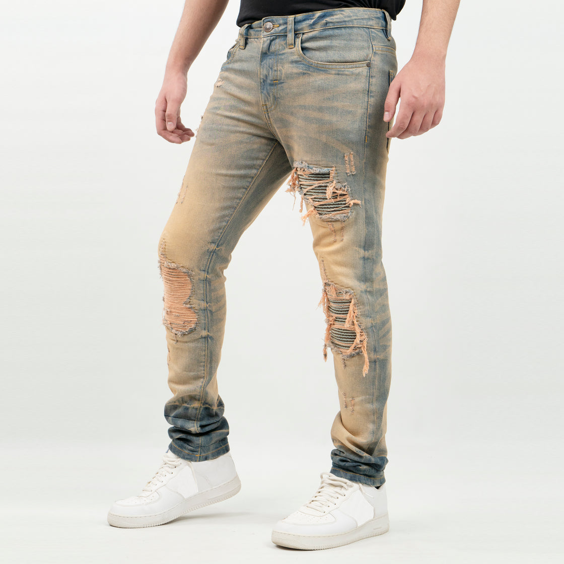 MEN’S RIP & REPAIR PANTS OT25305 (DENIM)